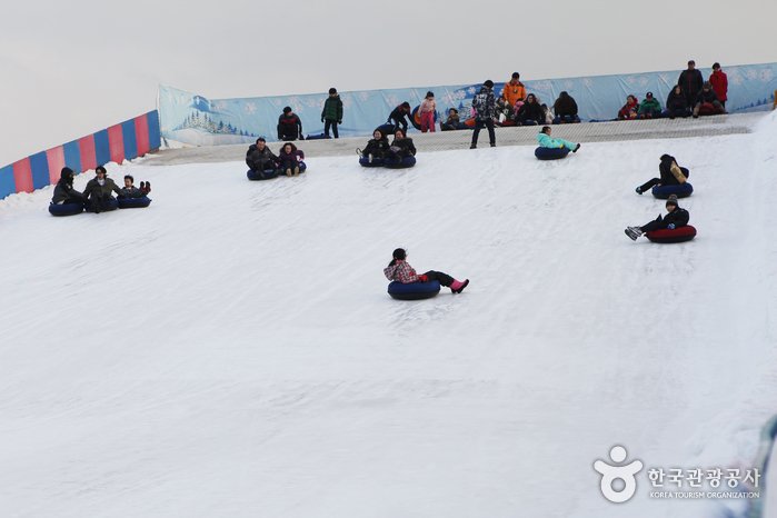 [Seoul] Ttukseom Hangang Park Sledding Hill (한강공원 뚝섬 눈썰매장)