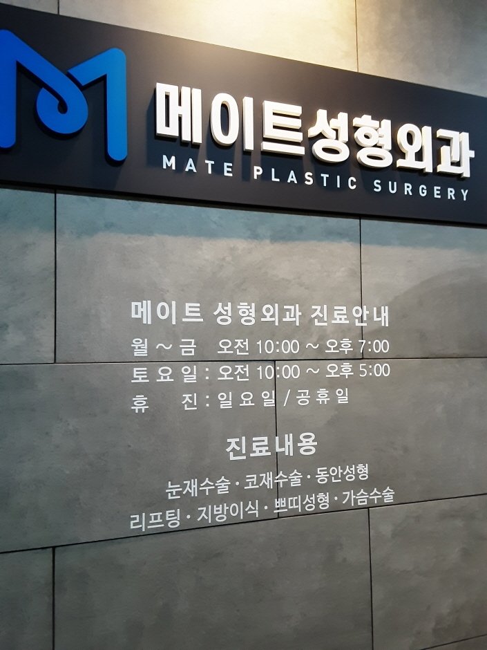 [Seoul] Mate Plastic Surgery [Tax Refund Shop] (메이트성형외과)
